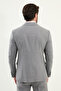 Striped Slim Fit Wide Collar Double Breasted Men's Suit Gray - 45409.25K - 5