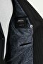 Striped Slim Fit Wide Collar Double Breasted Men's Suit Black - 45409.25K - 6