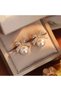 Romantic Bowknot Detailed Gold Color Pearl Earrings – Women's Steel Jewelry, Elegant Choice for Gift - 3
