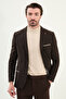 Plain Slim Fit Mono Collar Wool Men's Jacket with Pocket Detail Coffee - 41464.25K