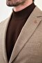 Gray Slim Fit Bag Pocket Mono Collar Men's Jacket Beige - 41462.25K - 2
