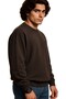 Men's Large Size, Suitable for 122 kg - 158 Kg, Wide Fit, Crew Neck, Cotton Thessaloniki Sweatshirt, Brown - 2