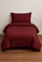 Single Solid Color Burgundy Duvet Cover + 1 Pillowcase