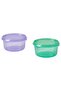 PRUTA Snack container with lid, lilac/green, 0.3 l