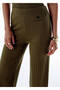 Extrafine Merino Wool Blend Knitwear Trousers Olıvestone - 2