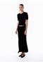Black Knitwear Skirt with Special Knit Detail