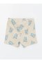 Lcw Baby Beige Crew Neck Short Sleeve Printed Baby Boy Shorts Pajamas Set - 5