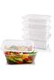 Home Mate 1 Litre Microwave Rectangular Container Set of 6 – BPA Free, Durable & Reusable - 2