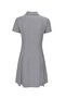 Shirt Collar Front Zipper Gray Dress - 3