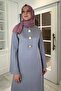 Banu Brocade Knitwear Dress Gray - 2