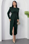 Crew Neck Side Waist Cutout Dress Ny4493 - 6