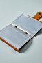 Tan Card Holder Genuine Leather Transparent Inside 10 Compartments Small Card Holder Gift Business Card Holder 9 X 7 cm - 7