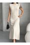 Women's Button Detailed Vest and Skirt Bottom Top Double Knitwear Set - 4