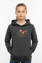 3-Piece Hooded Kangaroo Pocket Printed Detail Girl's Sweatshirt - 2
