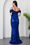Sweetheart Neckline Front Gathered Sequin Dress 41066 - 8
