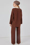 Women's Linen Kimono Double Set 6727 - Brown - 6
