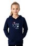 Hooded Girls' Sweatshirt with Kangaroo Pocket and Be Kind Print Detail