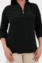 Plus Size Chiffon Blouse with Pearl and Buckle Detail - 4