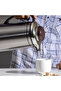 1.3L Stainless Steel Vacuum Flask, Insulated Thermal Carafe for Hot & Cold Coffee Tea, Silver Brown - 3