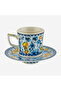 Arancia Blue Porcelain Coffee Cup Set 120 ml - 8