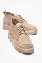 LILYA Beige Suede Genuine Leather Women's Chukka Boots