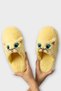 Women's Winter Cat Figured Anti-Slip Sole Home Slippers Panduf Yellow - 6