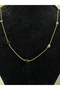 Black Cracked Stone Chain Necklace - 2