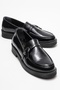 Galea Black Patent Leather Buckle Genuine Leather Women's Loafer Shoes