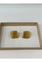 Modern Design Gold Color Steel Earrings - 2