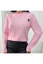 Elegant Pink Knitted Patterned Sweater – Stylish Design with Logo Detail - 6