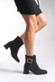 Women's Heeled Boots 00120015 Black Suede - 2
