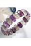 Certified Crown Chakra Natural Stone Wide Cut Bracelet 1 - 2