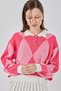 Women's Crop Knitwear Sweater 15936 - C. Pink - 3