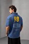 Baskılı Polo yaka Oversize tshirt