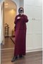 Knitwear Dress with Side Ties Vest Standard Size (between 36/44) Burgundy - 3