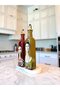 Handmade Artistic Oil Pot Set, Glass Bottle Design with Female Portrait, Vinegar Cruet & Sauce Bottle - 5