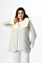 Women's Blue Plush Collared Lace Winter Special Design Maternity Maternity Dressing Gown Pajama Set