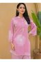 Pink Printed Kurta & Pant Set - 4