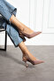 Powder Pink Patent Leather Pointed Toe Thin Heel Open Side Strap Stiletto | For Evening Wear and Special Occasion Elegance - 5