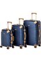 Luggage Makrolon Polycarbonate Gold Jetstream Aluminum Frame Suitcase (Set of 3, Blue) - 2