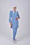 Lina Model Baby Blue Soft Lycra Hijab Nurse Doctor Uniform Set Scrubs