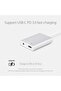 محول صوت رقمي USB-C مع شحن من موشي، فضي، منفذين - 5