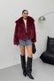 Women's Fur Coat Stylish Wide Collar Lined Snap Button Premium Fur Coat - 5