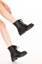 Women's Genuine Leather Casual Boots Wargas Black - 2