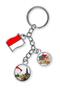 Indonesia Triple Epoxy Metal Double Sided Drop Keychain Indonesia