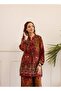 Rust & Maroon Ethnic Print Kurta Set - 8