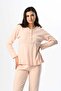 Women's Powder Fleece Dressing Gown Patterned Winter Special Design Maternity Maternity Dressing Gown Pajama Set - 4