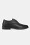 Men's Black Khaki Natural Leather Orthopedic Classic Lace-Up Shoes - 5