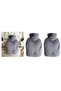 2 Pcs Hot Water Bag with Side Pocket Gray Plush Warm Compress 27X17X2Cm 1 Liter - 4
