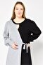 Women Two Tone Sweater Dress, Multicolor - 2